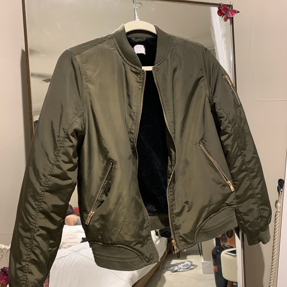 green bomber jacket